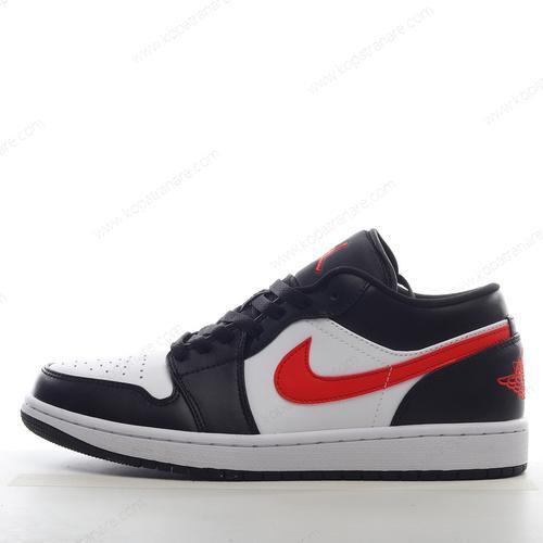 Billiga Nike Air Jordan 1 Low ‘Svart Röd Vit’ 554724-075