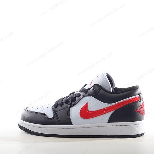 Billiga Nike Air Jordan 1 Low ‘Svart Röd Vit’ DC0774-004