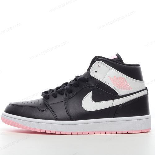Billiga Nike Air Jordan 1 Mid ‘Svart Vit Rosa’ 555112-061