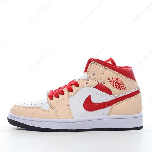 Billiga Nike Air Jordan 1 Mid ‘Vit Röd Brun’ 554725-201
