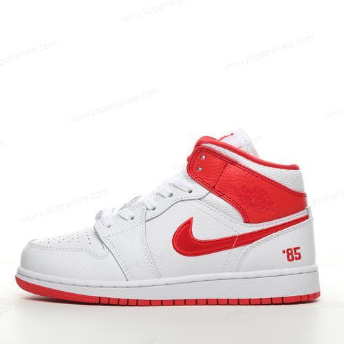 Billiga Nike Air Jordan 1 Mid ‘Vit Röd’ DR6497-116
