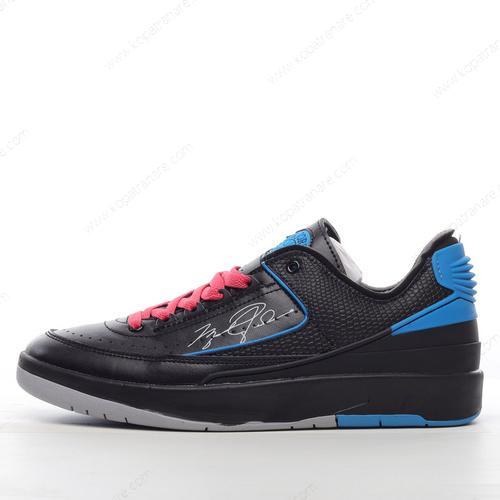 Billiga Nike Air Jordan 2 Retro Low SP x Off-White ‘Svart Blå Rosa’ DJ4375-004