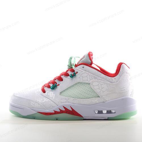 Billiga Nike Air Jordan 5 Retro ‘Vit Röd Grön’