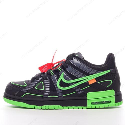 Billiga Nike Air Rubber Dunk Low ‘Svart Vit Grön’ CU6015-001