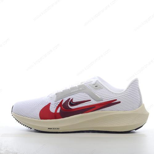 Billiga Nike Air Zoom Pegasus 40 ‘Vit Silver Röd’ FB7703-100