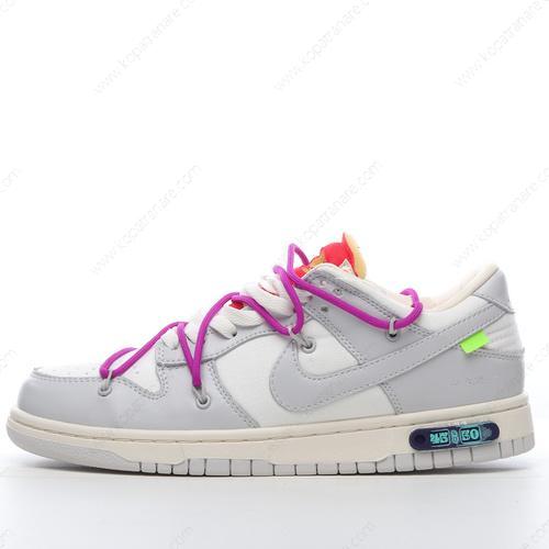 Billiga Nike Dunk Low x Off-White ‘Grå Vit’ DM1602-101